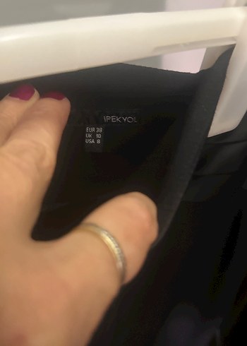 İpekyol Siyah saten Kemerli Kalem Etek - Görsel 5