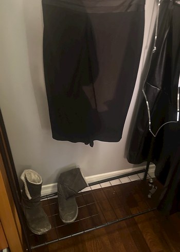 İpekyol Siyah saten Kemerli Kalem Etek - Görsel 11