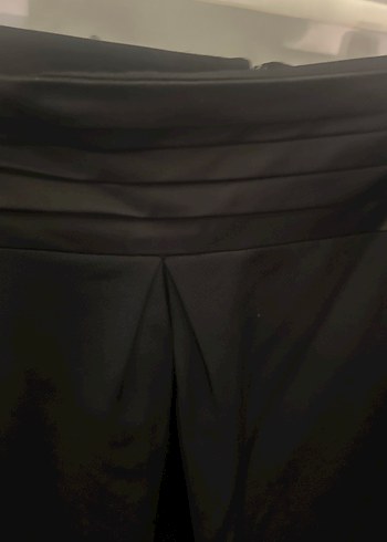 İpekyol Siyah saten Kemerli Kalem Etek - Görsel 4