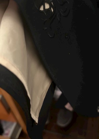 İpekyol nakışlı Siyah Midi Kalem Etek - Görsel 11