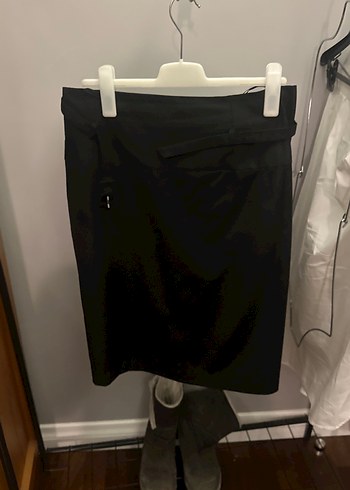 Mango Siyah Kemerli Midi Kalem Etek - Görsel 8