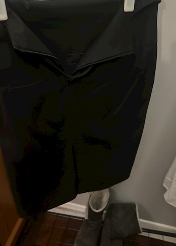 Mango Siyah Kemerli Midi Kalem Etek - Görsel 5