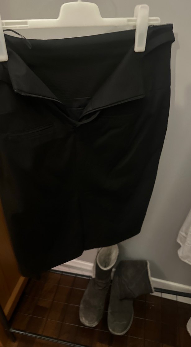 Mango Siyah Kemerli Midi Kalem Etek - Görsel 5