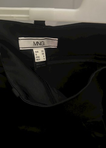 Mango Kadın Siyah saten Midi Kumaş Pantolon - Görsel 5