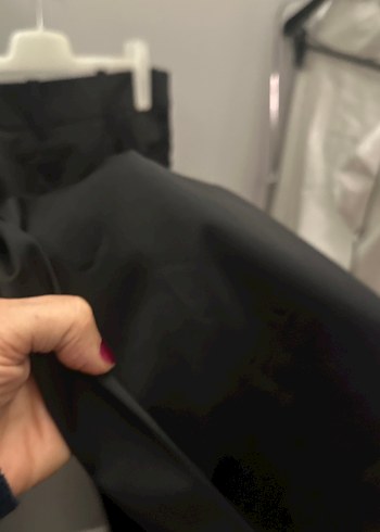 Mango Kadın Siyah saten Midi Kumaş Pantolon - Görsel 9