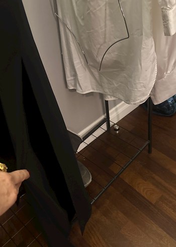 Siyah Uzun Kadın şifon Kumaş Pantolon - Görsel 5