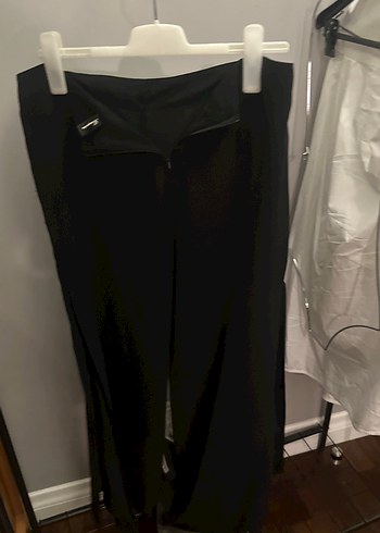 Siyah Uzun Kadın şifon Kumaş Pantolon - Görsel 7