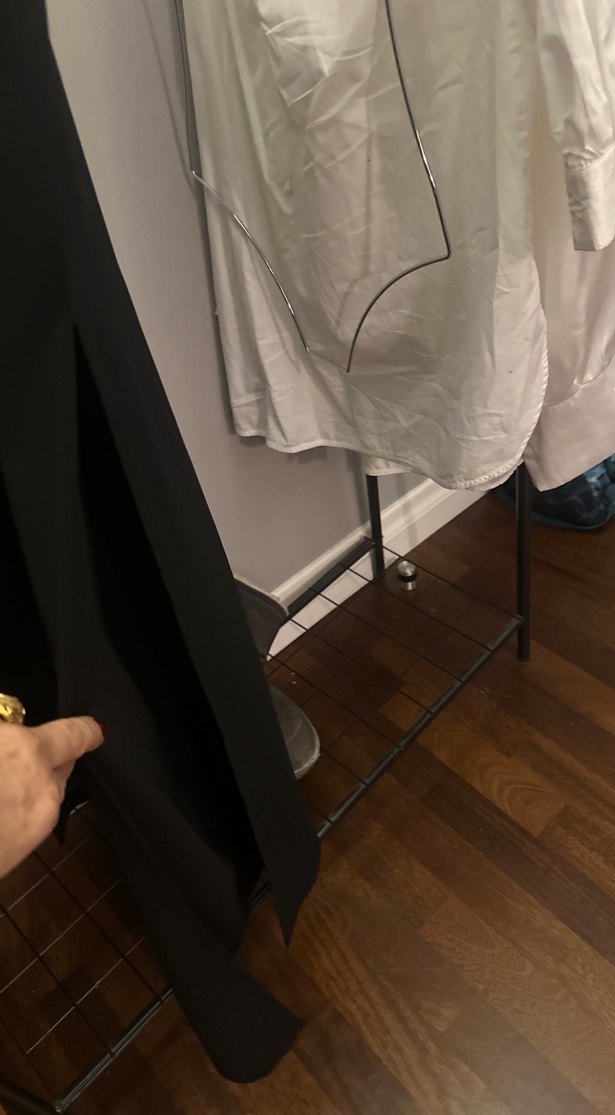 Siyah Uzun Kadın şifon Kumaş Pantolon - Görsel 5