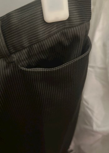 Mango kahverengi  Kadın Ofis Pantolonu, Normal Boy - Görsel 9