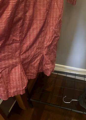 Beymen studio kırmızı Uzun Kollu Keten elbise - Görsel 11