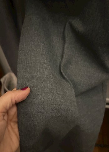 Mango Gri kışlık Kumaş Kadın Pantolon - Görsel 12