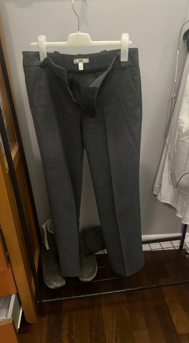 Mango Gri kışlık Kumaş Kadın Pantolon - Görsel 4