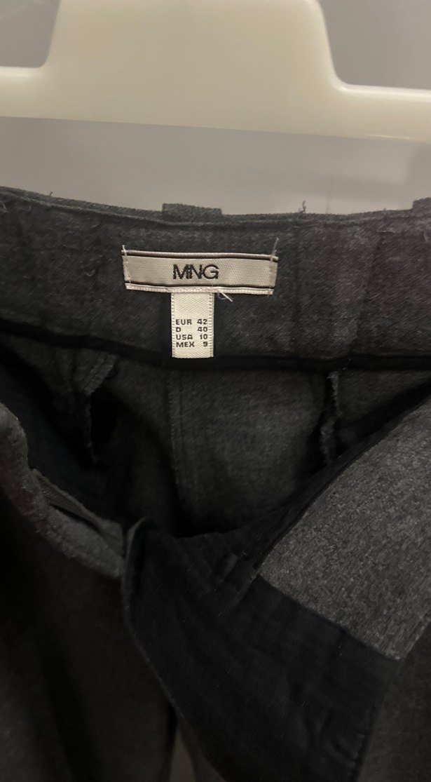 Mango Gri kışlık Kumaş Kadın Pantolon - Görsel 5