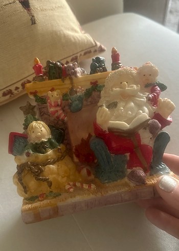 Renkli Noel Baba ve Çocuk Figürü - Görsel 7