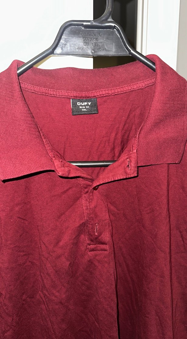 Dufy Bordo Erkek Polo Tişört Kısa Kollu - Görsel 3