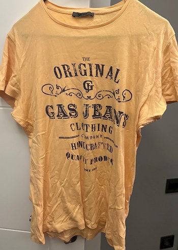 Gas jeans Sarı Baskılı Pamuklu Erkek Tişört - Görsel 2