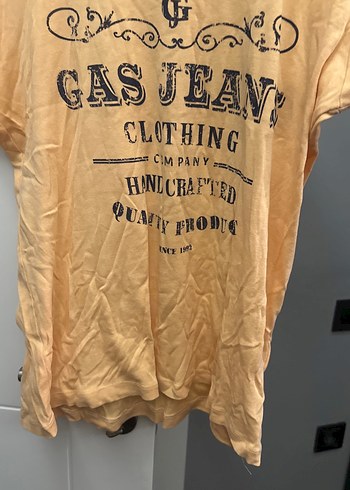 Gas jeans Sarı Baskılı Pamuklu Erkek Tişört - Görsel 7