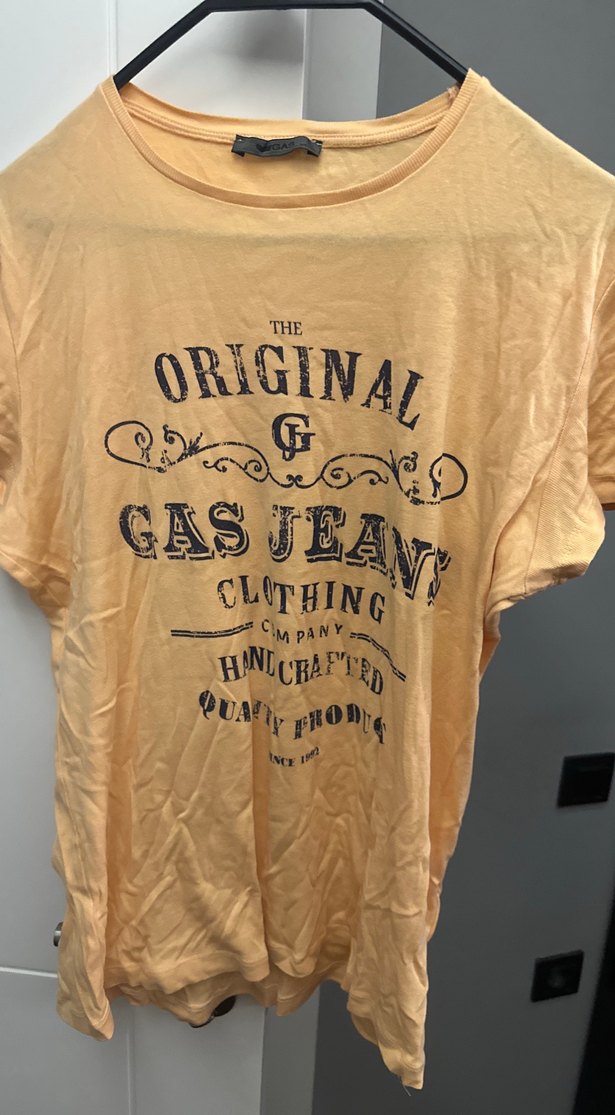 Gas jeans Sarı Baskılı Pamuklu Erkek Tişört - Görsel 3