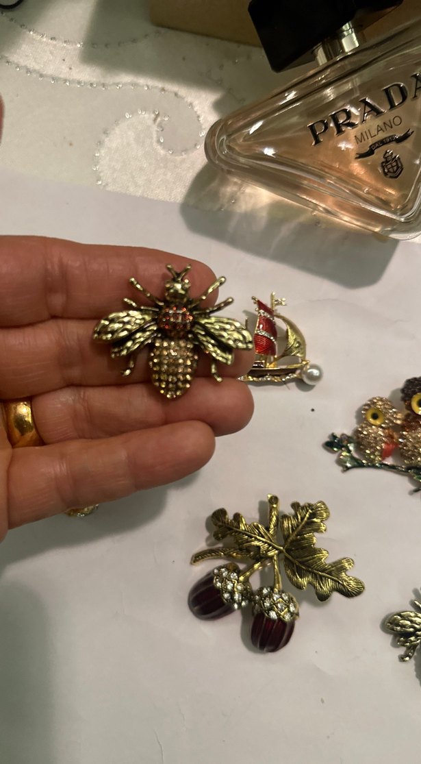 Renkli İşlemeli Payetli çeşitli Broş - Görsel 3