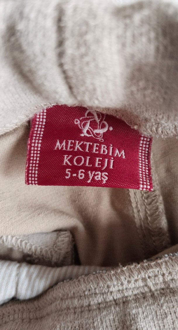 Erkek Çocuk Bej Keten Rahat Kesim Pantolon Mektebim koleji - Görsel 3