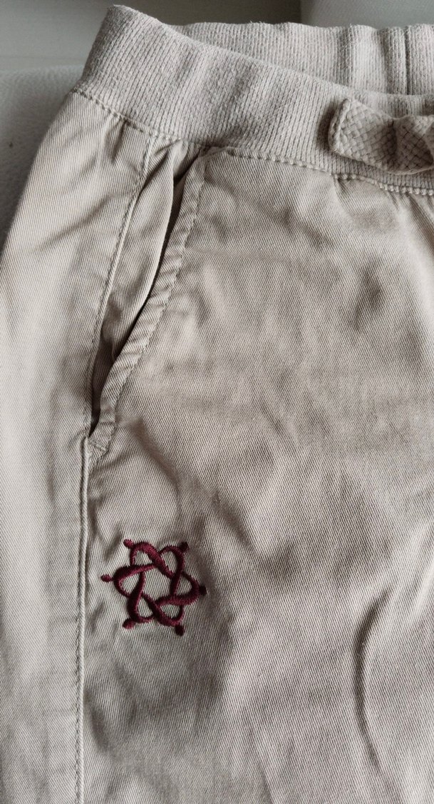 Erkek Çocuk Bej Keten Rahat Kesim Pantolon Mektebim koleji - Görsel 2