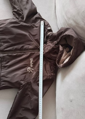 Kapüşonlu Kahverengi Erkek Çocuk Mont - Görsel 8