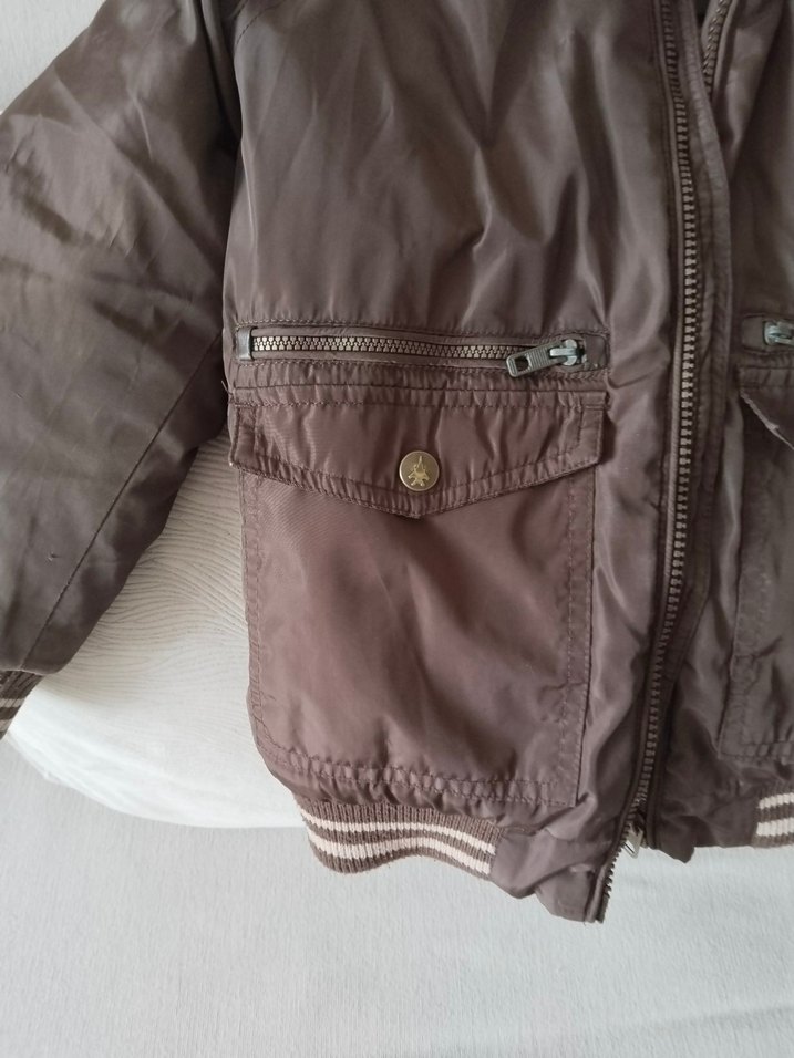 Kapüşonlu Kahverengi Erkek Çocuk Mont - Görsel 4