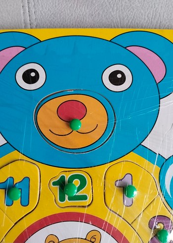 Renkli Ayı Temalı Eğitici Saat Oyuncağı - Görsel 9