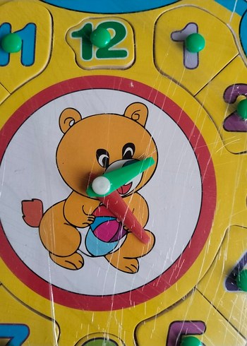 Renkli Ayı Temalı Eğitici Saat Oyuncağı - Görsel 11