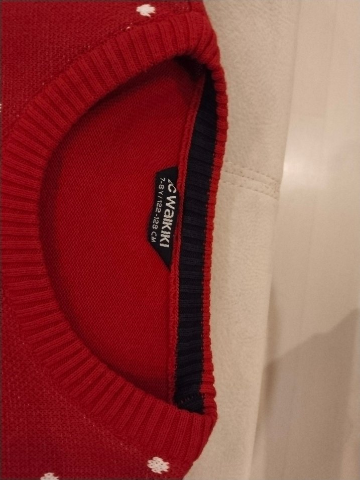 Kırmızı Kaykaylı Kardan Adam Çocuk sweatshirt - Görsel 2