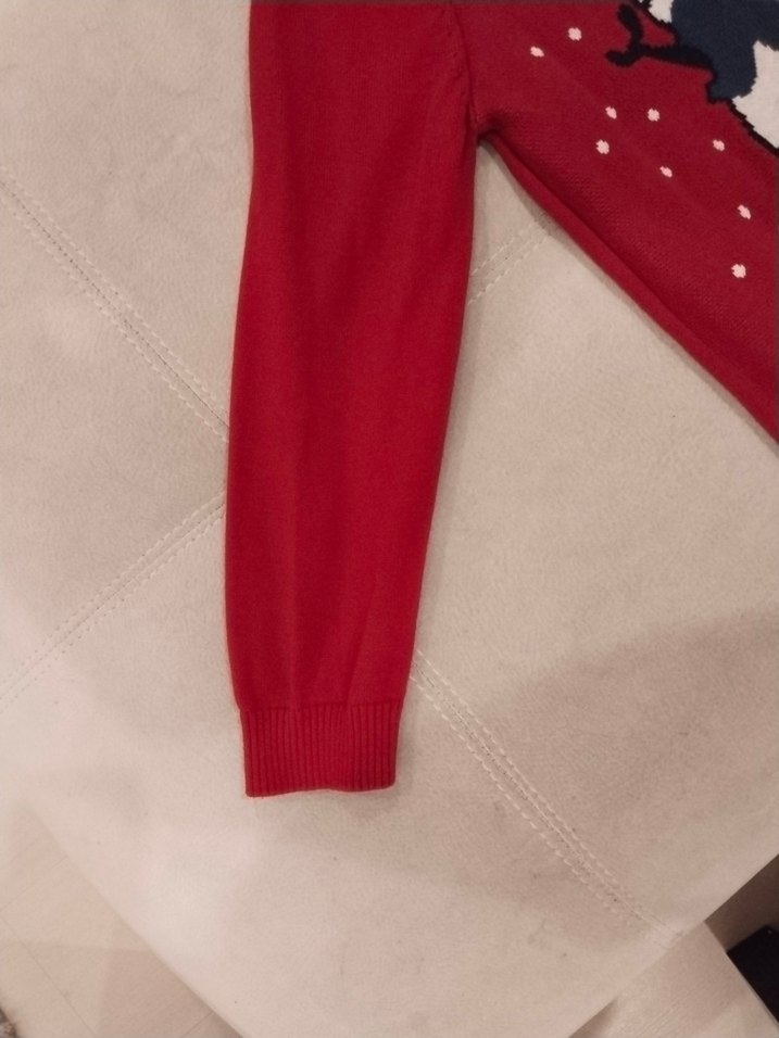 Kırmızı Kaykaylı Kardan Adam Çocuk sweatshirt - Görsel 4