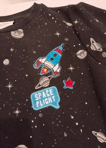 Uzun Kollu Siyah Lc waikiki Çocuk Sweatshirt - Görsel 2