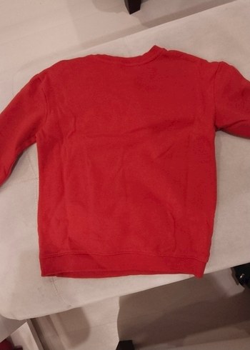 unisex Çocuk Kırmızı Popcorn Baskılı Sweatshirt - Görsel 5