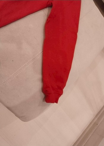 unisex Çocuk Kırmızı Popcorn Baskılı Sweatshirt - Görsel 4