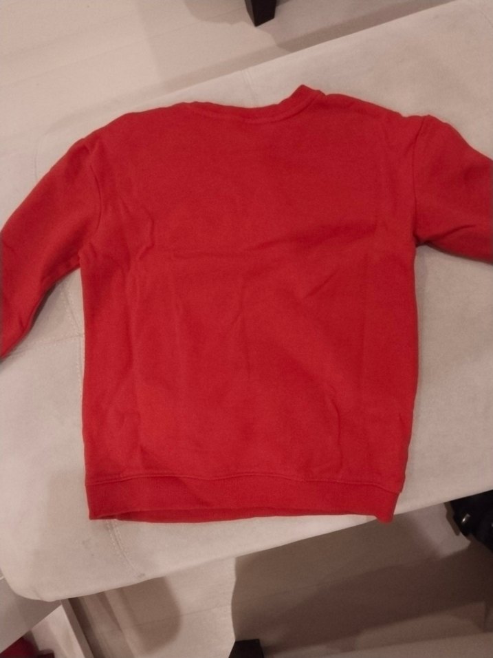 unisex Çocuk Kırmızı Popcorn Baskılı Sweatshirt - Görsel 5