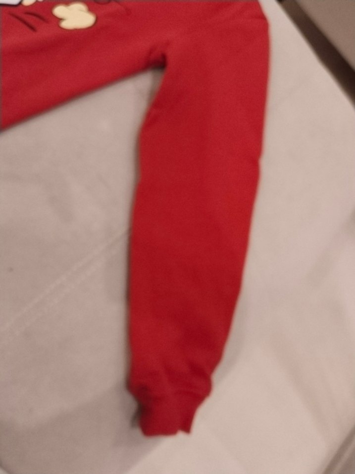 unisex Çocuk Kırmızı Popcorn Baskılı Sweatshirt - Görsel 3