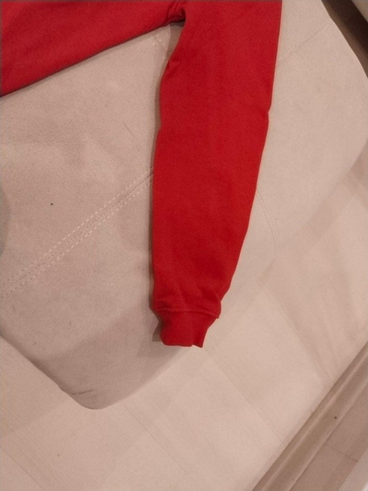 unisex Çocuk Kırmızı Popcorn Baskılı Sweatshirt - Görsel 4