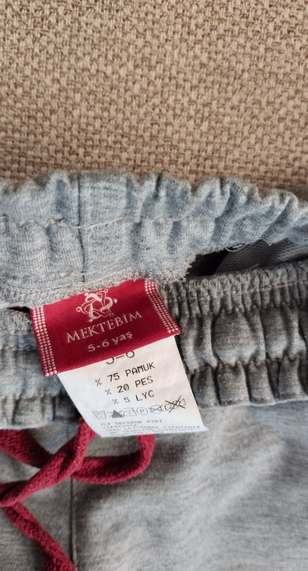 Mektebim koleji Gri Fermuarlı Şort - Görsel 2