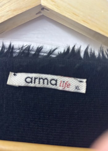 Armalife Siyah Uzun Kadın Suni Kürk Kaban