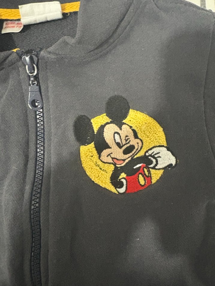 Gri Erkek Çocuk Fermuarlı Sweatshirt - Görsel 2