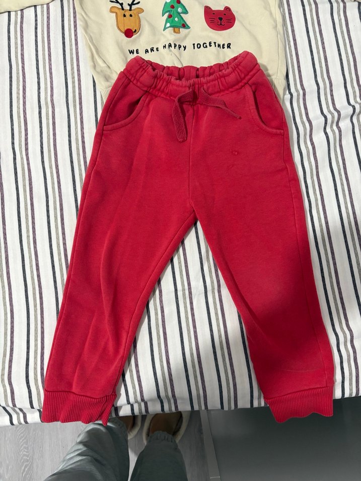 Beyaz Baskılı Erkek Çocuk alt üst - Görsel 2