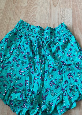 Bohem Renkli Mini Şort Fırfırlı - Görsel 6