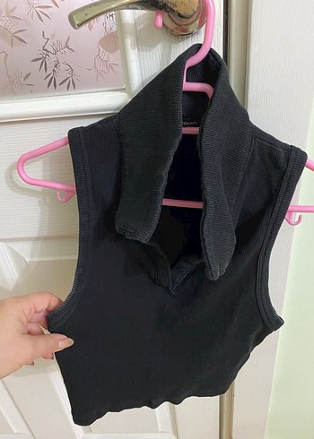 Kadın Siyah Yüksek Yakalı Fermuarlı Atlet - Görsel 2