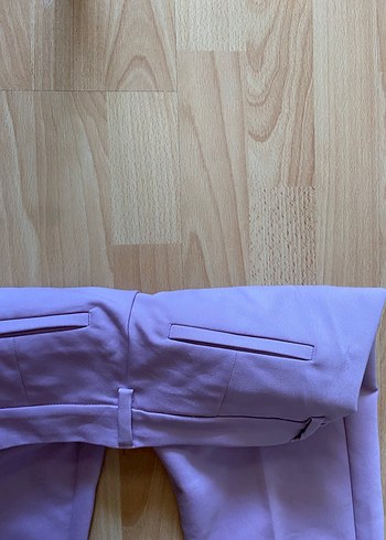 Mor Midi Kadın Kumaş Pantolon - Görsel 6