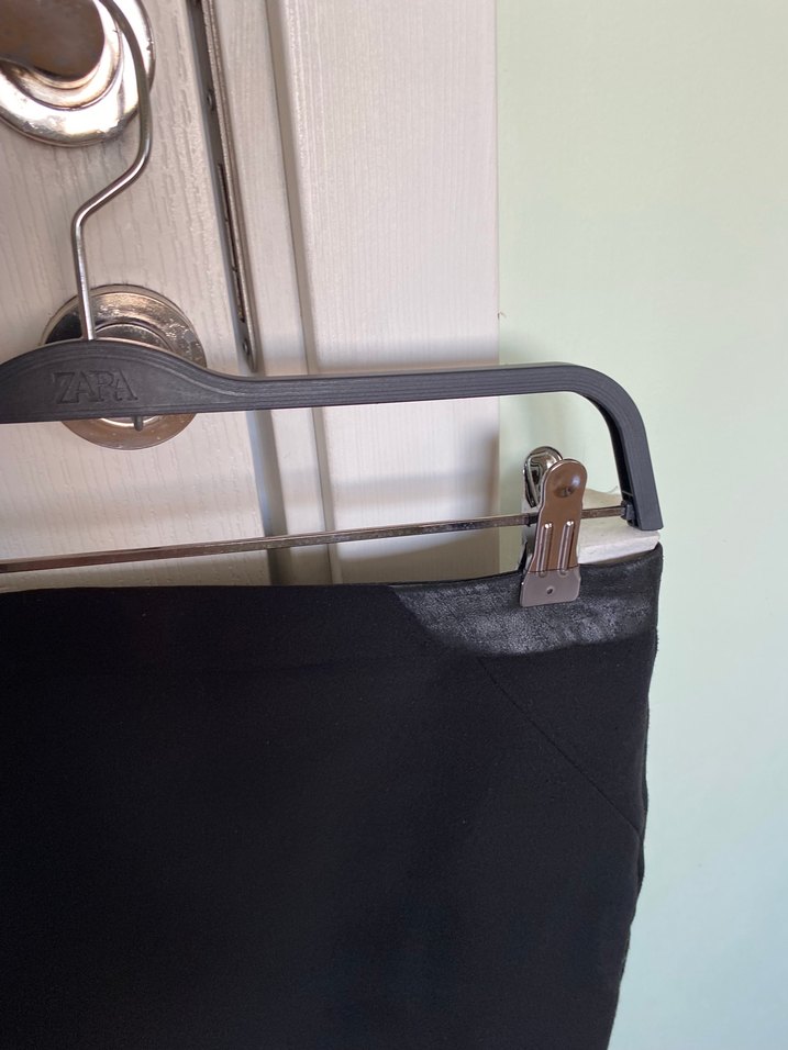 Deri Kemer detaylı Siyah Deri Kalem Etek - Görsel 3