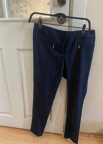 Lacivert Kadın Denim Kumaş Pantolon - Görsel 3