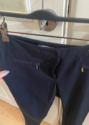 Lacivert Kadın Denim Kumaş Pantolon - Görsel 6