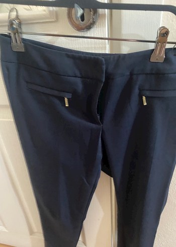 Lacivert Kadın Denim Kumaş Pantolon - Görsel 4