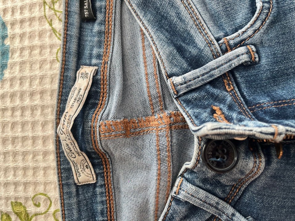 Vintage Kadın Gri Denim Midi Boy Kot Pantolon - Görsel 2