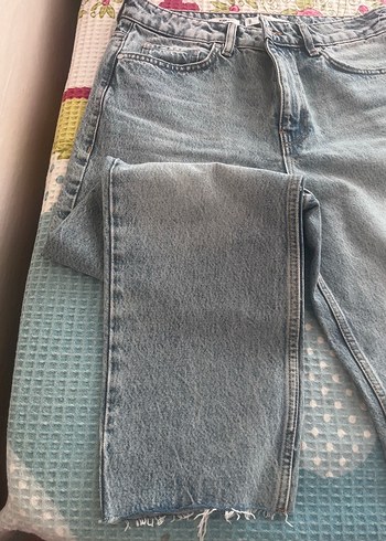 Kadın Gri Batik Desenli Midi Jean - Görsel 2